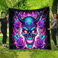 Thunder Skull Quilt Love Me Like My Demons Do - Wonder Print Shop