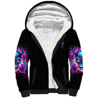 Thunder Skull Sherpa Hoodie Love Me Like My Demons Do - Wonder Print Shop