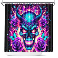 Thunder Skull Shower Curtain Love Me Like My Demons Do