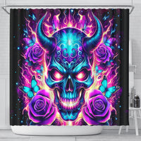 Thunder Skull Shower Curtain Love Me Like My Demons Do