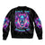Thunder Skull Sleeve Zip Bomber Jacket Love Me Like My Demons Do - Wonder Print Shop