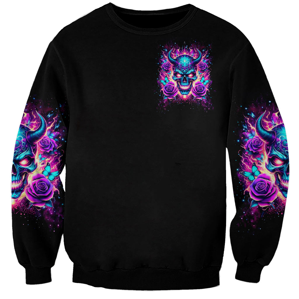 Thunder Skull Sweatshirt Love Me Like My Demons Do - Wonder Print Shop