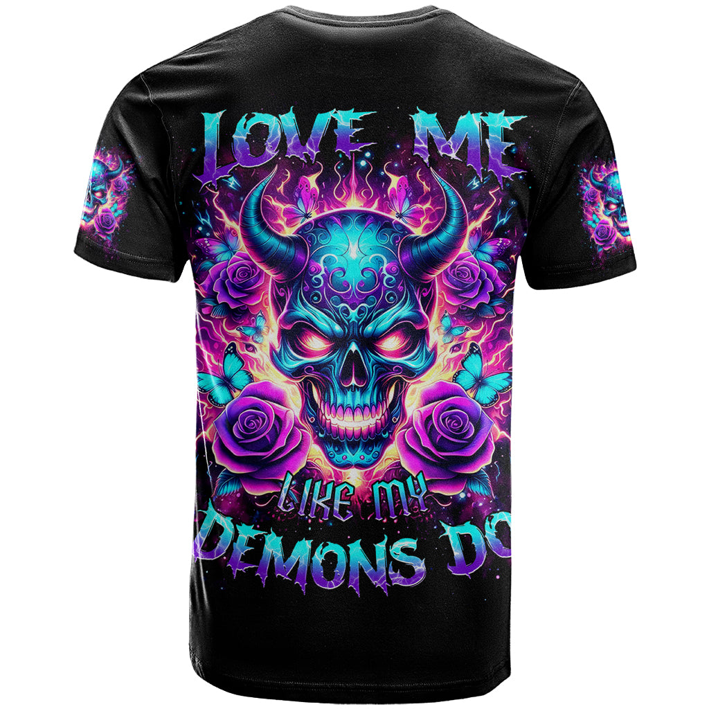 Thunder Skull T Shirt Love Me Like My Demons Do - Wonder Print Shop