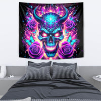 Thunder Skull Tapestry Love Me Like My Demons Do - Wonder Print Shop