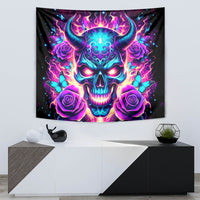 Thunder Skull Tapestry Love Me Like My Demons Do - Wonder Print Shop