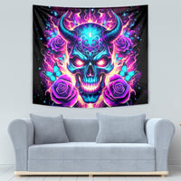 Thunder Skull Tapestry Love Me Like My Demons Do - Wonder Print Shop