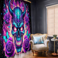 Thunder Skull Window Curtain Love Me Like My Demons Do - Wonder Print Shop