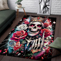 Queen Skull Area Rug Bitch I'm Not A Princess I'm The Fucking Queen - Wonder Print Shop