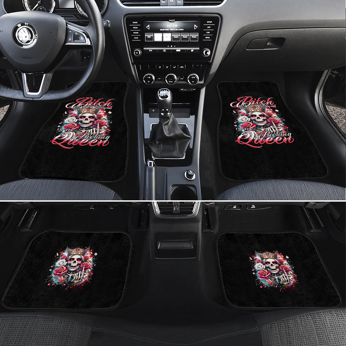 Queen Skull Car Mats Bitch I'm Not A Princess I'm The Fucking Queen - Wonder Print Shop