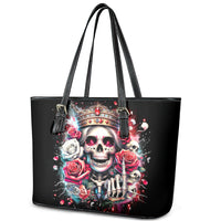 Queen Skull Leather Tote Bag Bitch I'm Not A Princess I'm The Fucking Queen - Wonder Print Shop