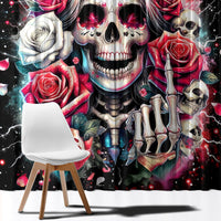 Queen Skull Window Curtain Bitch I'm Not A Princess I'm The Fucking Queen - Wonder Print Shop