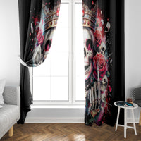 Queen Skull Window Curtain Bitch I'm Not A Princess I'm The Fucking Queen - Wonder Print Shop