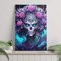 Rose Skull Canvas Wall Art I'm Never Alone My Demons Are With Me 24/7 - Wonder Print Shop