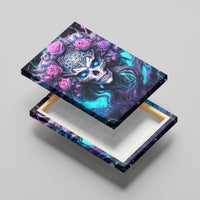Rose Skull Canvas Wall Art I'm Never Alone My Demons Are With Me 24/7 - Wonder Print Shop