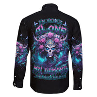 Rose Skull Family Matching Mermaid Dress and Hawaiian Shirt I'm Never Alone My Demons Are With Me 24/7 - Wonder Print Shop