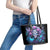 Rose Skull Leather Tote Bag I'm Never Alone My Demons Are With Me 24/7 - Wonder Print Shop