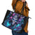 Rose Skull Leather Tote Bag I'm Never Alone My Demons Are With Me 24/7 - Wonder Print Shop