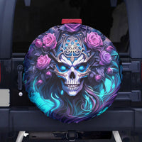 Rose Skull Spare Tire Cover I'm Never Alone My Demons Are With Me 24/7 - Wonder Print Shop
