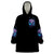 Rose Skull Wearable Blanket Hoodie I'm Never Alone My Demons Are With Me 24/7 - Wonder Print Shop