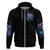Rose Skull Zip Hoodie I'm Never Alone My Demons Are With Me 24/7 - Wonder Print Shop