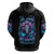 Rose Skull Zip Hoodie I'm Never Alone My Demons Are With Me 24/7 - Wonder Print Shop