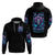 Rose Skull Zip Hoodie I'm Never Alone My Demons Are With Me 24/7 - Wonder Print Shop