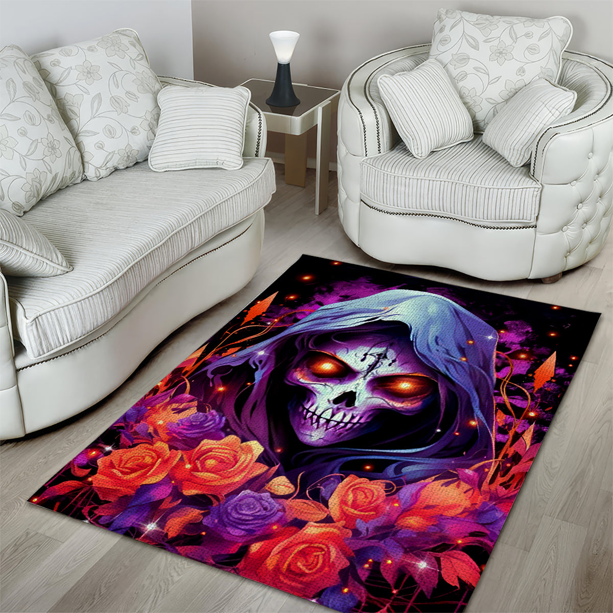 Rose Skull Area Rug F Bomb Mom I Sprinkle That Shit Like Confetti - Wonder Print Shop