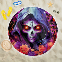 Rose Skull Beach Blanket F Bomb Mom I Sprinkle That Shit Like Confetti - Wonder Print Shop