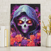 Rose Skull Canvas Wall Art F Bomb Mom I Sprinkle That Shit Like Confetti - Wonder Print Shop