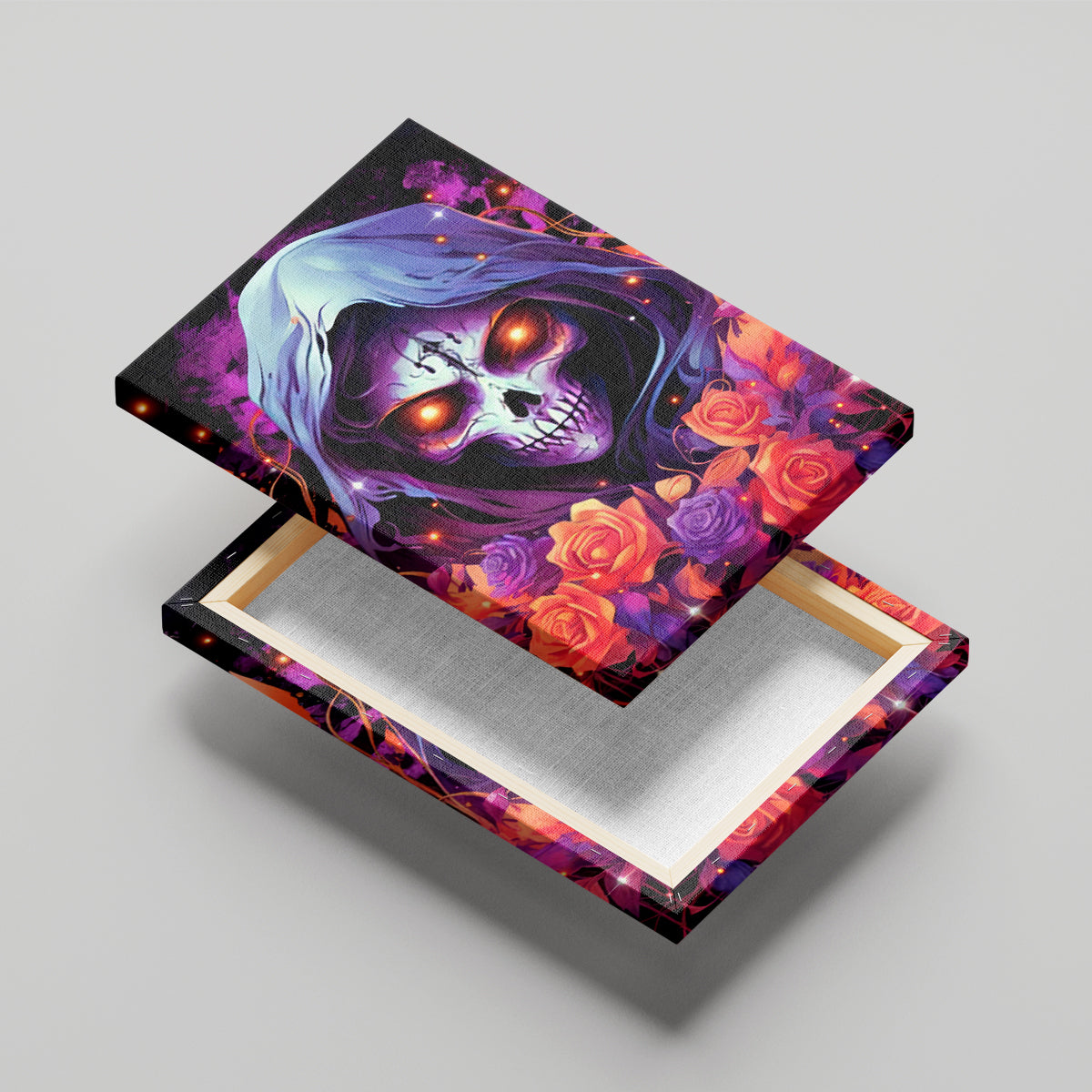 Rose Skull Canvas Wall Art F Bomb Mom I Sprinkle That Shit Like Confetti - Wonder Print Shop