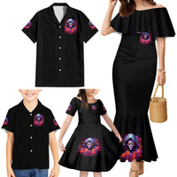 Rose Skull Family Matching Mermaid Dress and Hawaiian Shirt F Bomb Mom I Sprinkle That Shit Like Confetti - Wonder Print Shop