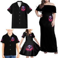 Rose Skull Family Matching Off Shoulder Maxi Dress and Hawaiian Shirt F Bomb Mom I Sprinkle That Shit Like Confetti - Wonder Print Shop