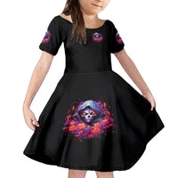 Rose Skull Kid Short Sleeve Dress F Bomb Mom I Sprinkle That Shit Like Confetti - Wonder Print Shop