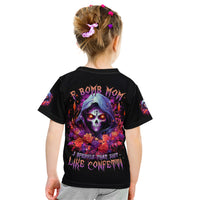 Rose Skull Kid T Shirt F Bomb Mom I Sprinkle That Shit Like Confetti - Wonder Print Shop