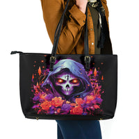 Rose Skull Leather Tote Bag F Bomb Mom I Sprinkle That Shit Like Confetti - Wonder Print Shop