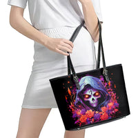 Rose Skull Leather Tote Bag F Bomb Mom I Sprinkle That Shit Like Confetti - Wonder Print Shop