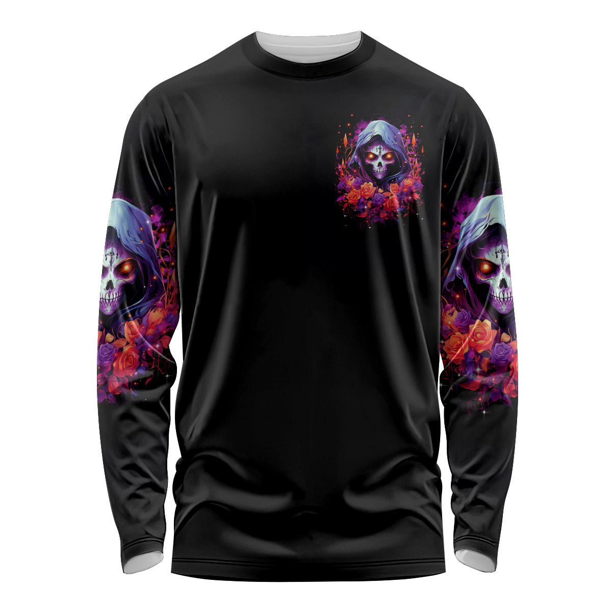 Rose Skull Long Sleeve Shirt F Bomb Mom I Sprinkle That Shit Like Confetti - Wonder Print Shop