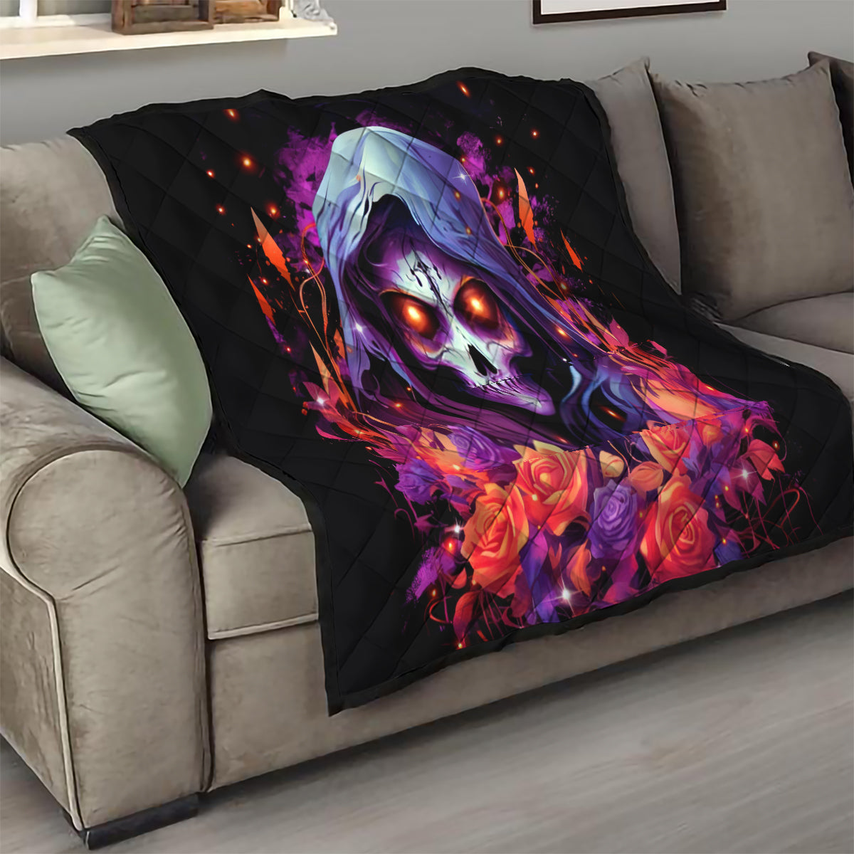 Rose Skull Quilt F Bomb Mom I Sprinkle That Shit Like Confetti - Wonder Print Shop