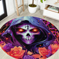 Rose Skull Round Carpet F Bomb Mom I Sprinkle That Shit Like Confetti