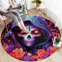 Rose Skull Round Carpet F Bomb Mom I Sprinkle That Shit Like Confetti