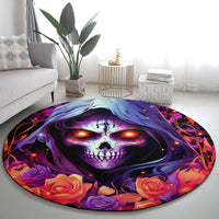 Rose Skull Round Carpet F Bomb Mom I Sprinkle That Shit Like Confetti