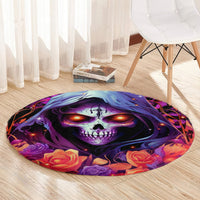 Rose Skull Round Carpet F Bomb Mom I Sprinkle That Shit Like Confetti