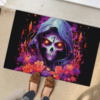 Rose Skull Rubber Doormat F Bomb Mom I Sprinkle That Shit Like Confetti - Wonder Print Shop
