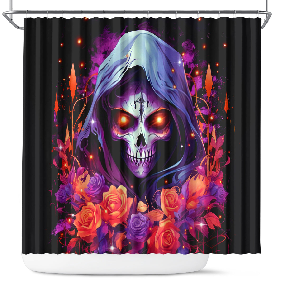 Rose Skull Shower Curtain F Bomb Mom I Sprinkle That Shit Like Confetti