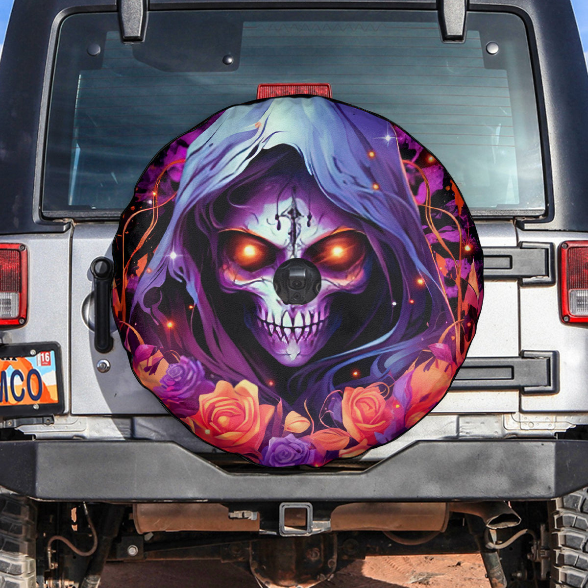 Rose Skull Spare Tire Cover F Bomb Mom I Sprinkle That Shit Like Confetti - Wonder Print Shop