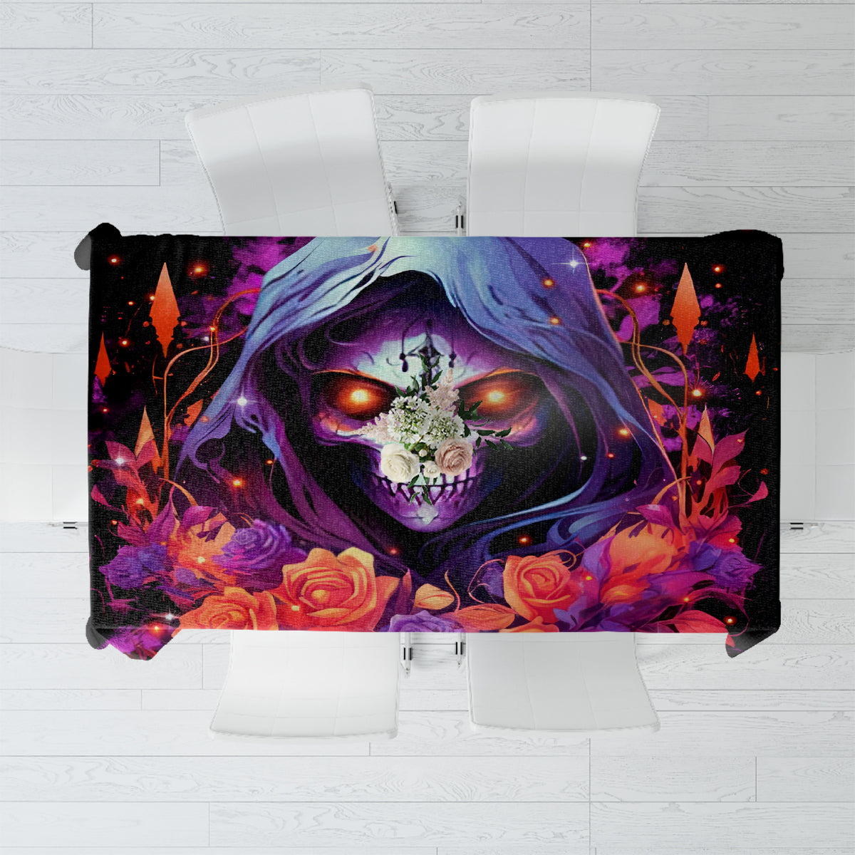 Rose Skull Tablecloth F Bomb Mom I Sprinkle That Shit Like Confetti - Wonder Print Shop