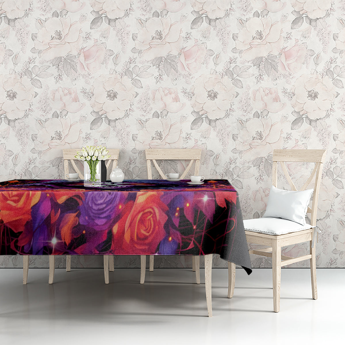 Rose Skull Tablecloth F Bomb Mom I Sprinkle That Shit Like Confetti - Wonder Print Shop
