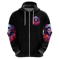 Rose Skull Zip Hoodie F Bomb Mom I Sprinkle That Shit Like Confetti - Wonder Print Shop