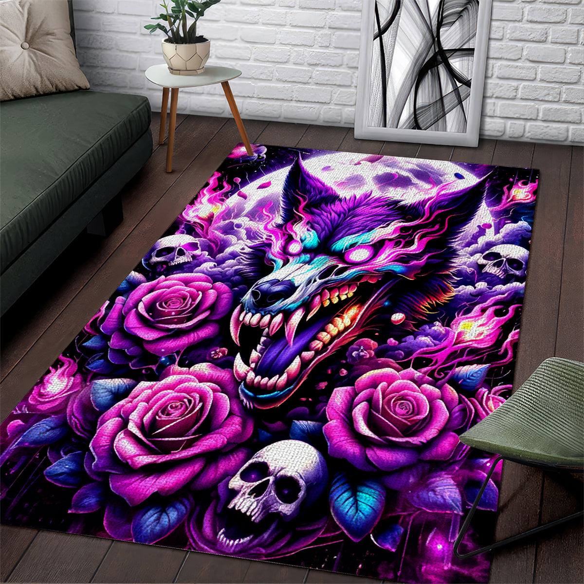 Rose Wolf Area Rug I May Not Be Perfect But At Least I'm Not You - Wonder Print Shop