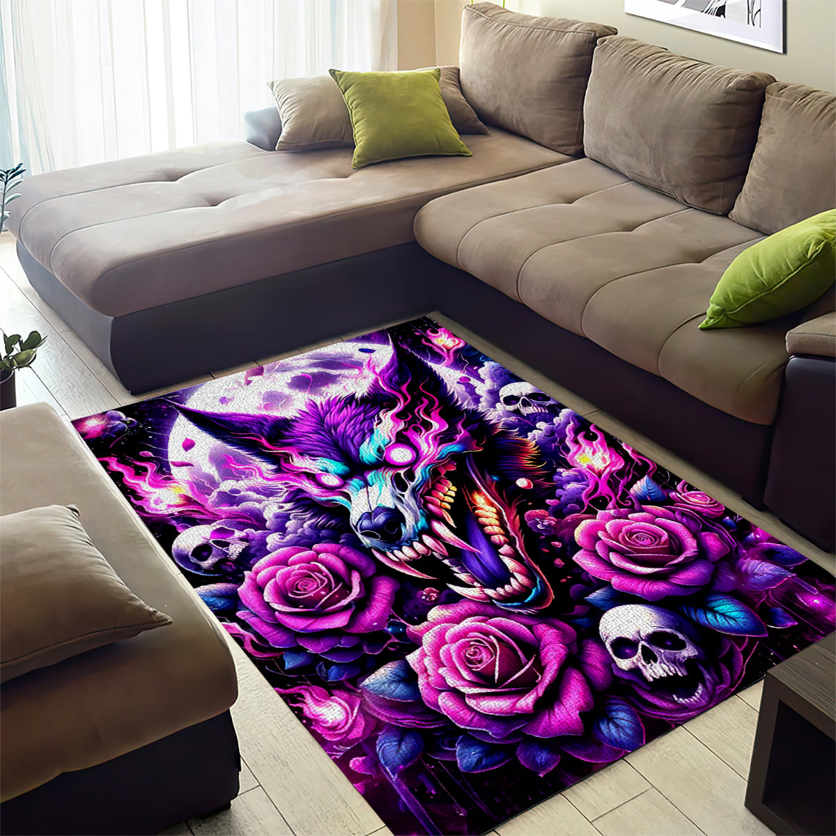 Rose Wolf Area Rug I May Not Be Perfect But At Least I'm Not You - Wonder Print Shop